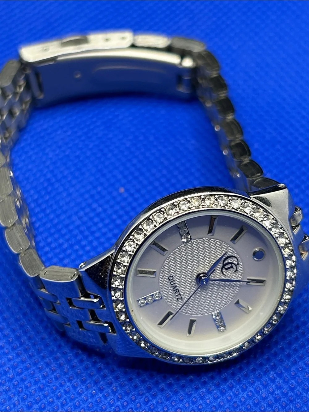GC Silver Tone Women's Watch with Crystal Bezel